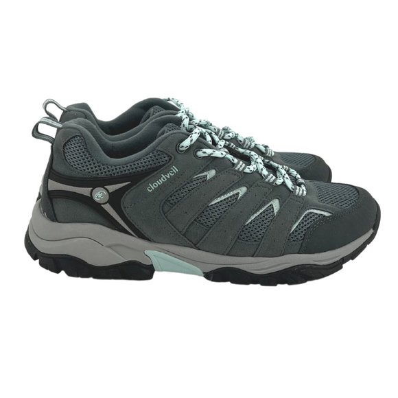 Cloudveil Shoes Cloudveil Womens Expedition Hiking Shoes Grey Aqua Size 8 Poshmark
